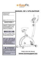 Weslo EasyFit WLIVEX73010.0 Manuel De L'utilisateur