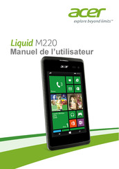 Acer Liquid M220 Manuel De L'utilisateur