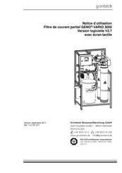 Grunbeck GENO-VARIO 3000 Notice D'utilisation