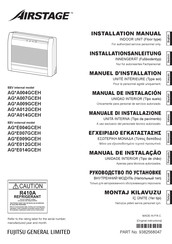 Fujitsu AIRSTAGE AG A004GCEH Série Manuel D'installation