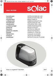 SOLAC HU1050 Mode D'emploi