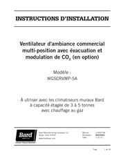 Bard WGSCRVMP-5A Instructions D'installation