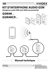 Videx GSM4KCR Manuel Technique