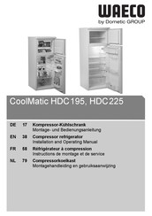 Dometic Waeco CoolMatic HDC195 Instructions De Montage Et De Service