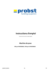 probst VM-301-K-PAVERMAX Instructions D'emploi