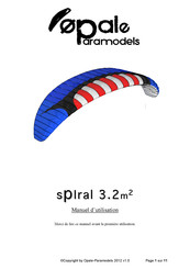 Opale-Paramodels spIral 3.2m2 Manuel D'utilisation