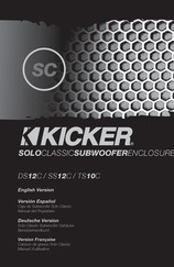 Kicker SS12C Manuel D'utilisation