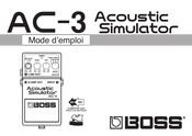 Boss AC-3 Mode D'emploi