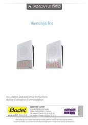 Bodet Harmonys Trio Notice D'utilisation Et D'installation