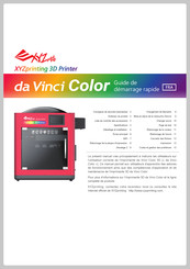 XYZprinting da Vinci Color 3D Guide De Démarrage Rapide