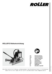 Roller Rollnutvorrichtung R N80A Notice D'utilisation