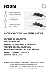 HSGM STYRO-CUT 140 Mode D'emploi