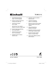 EINHELL TC-MS 2112 Instructions D'origine
