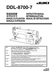 JUKI DDL-8700-7 Manuel D'utilisation