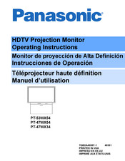 Panasonic PT-47WX54 Manuel D'utilisation