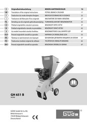 Güde 94396 Traduction Du Mode D'emploi D'origine