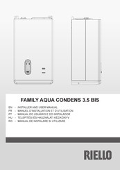 Riello FAMILY AQUA CONDENS 3.5 BIS Manuel D'installation Et D'utilisation