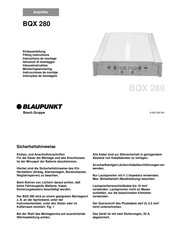 Bosch Blaupunkt BQX 280 Instructions De Montage