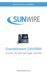 Sunwire Grandstream GXV3350 Guide De Démarrage Rapide