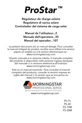 Morningstar ProStar PS-15 Manuel De L'utilisateur