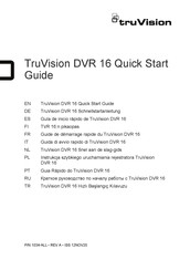 TruVision 16 Guide De Démarrage Rapide