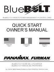 Panamax Furman BlueBOLT-CV1 Guide De L'utilisateur