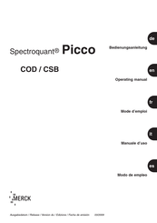 MERCK Spectroquant Picco COD Mode D'emploi