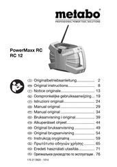 Metabo PowerMaxx RC 12 Notice Originale