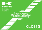 Kawasaki KLX110 2013 Manuel De L'utilisateur