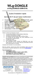 Acksys WLg-DONGLE Guide D'installation Rapide