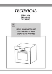 Technical TFP6516W Notice D'installation Et D'utilisation