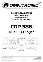 Omnitronic CDP-386 Mode D'emploi