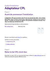 Proximus CPL Guide D'installation