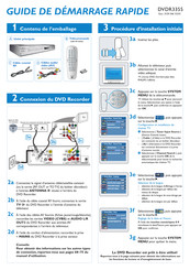 Philips DVDR3355 Guide De Démarrage Rapide