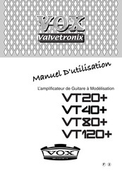 VOX Amplification Valvetronix VT80+ Manuel D'utilisation