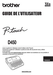 Brother P-touch D450 Guide De L'utilisateur