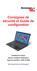 Lenovo 20A8 Consignes De Sécurité Et Guide De Configuration