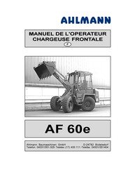 ahlmann AF 60e Manuel De L'opérateur