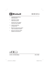 EINHELL GC-CG 18/1 Li Instructions D'origine
