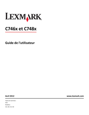 Lexmark C746x Guide De L'utilisateur