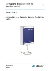 LABKOTEC Battery Box 10 Instructions D'installation Et De Fonctionnement