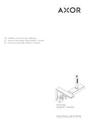 Hansgrohe AXOR Edge 46431001 Instructions De Montage / Mode D'emploi / Garantie