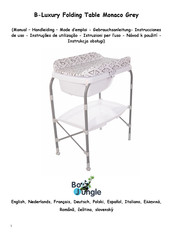 Bo Jungle B-Luxury Folding Table Monaco Grey Mode D'emploi