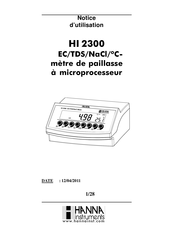 Hanna Instruments HI 2300 Notice D'utilisation