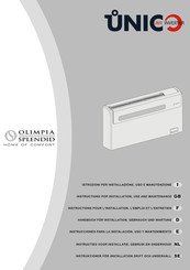 Olimpia splendid UNICO AIR INVERTER 10 HP Instructions Pour L'installation, L'emploi Et L'entretien