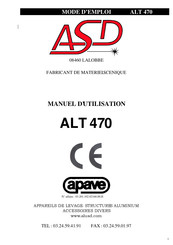 ASD ALT 470 Mode D'emploi