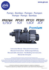 GRE Premium PP201 Manuel D'instructions
