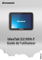 Lenovo IdeaTab S2109A-F Guide De L'utilisateur