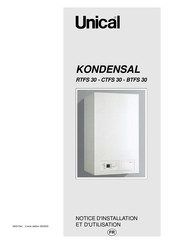 Unical KONDENSAL BTFS 30 Notice D'installation Et D'utilisation
