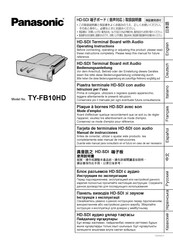 Panasonic TY-FB10HD Mode D'emploi